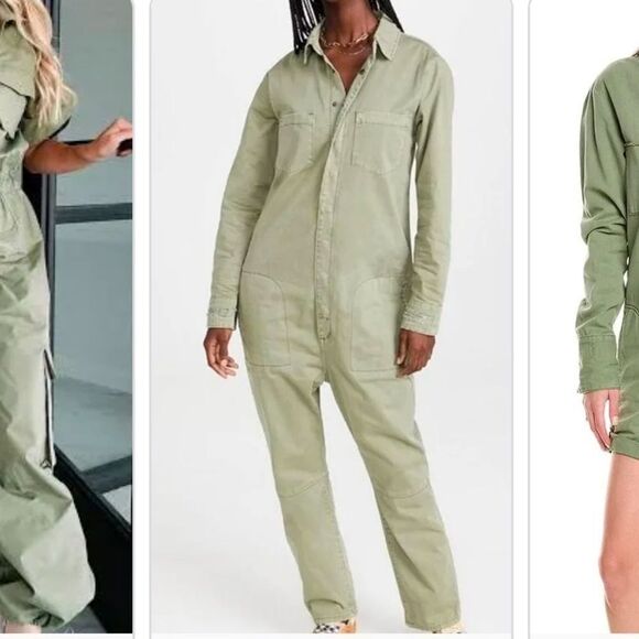 NWT $239 One teaspoon utility jumpsuit XXS super khaki - Picture 2 of 6
